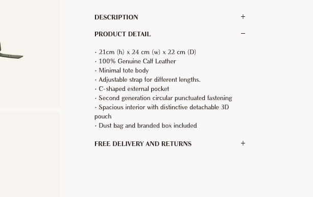 Three-Tiered Product Descriptions, All in One Accessible WYSIWYG - Danse Lente Development by Slicedbread