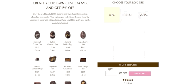 Selectable Box Sizes