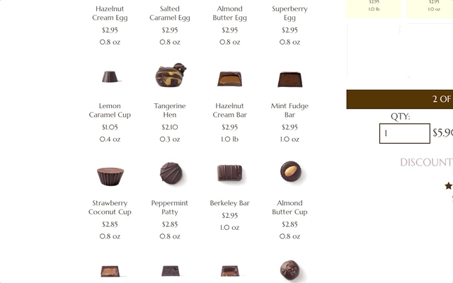 Hover-Over Variant Details